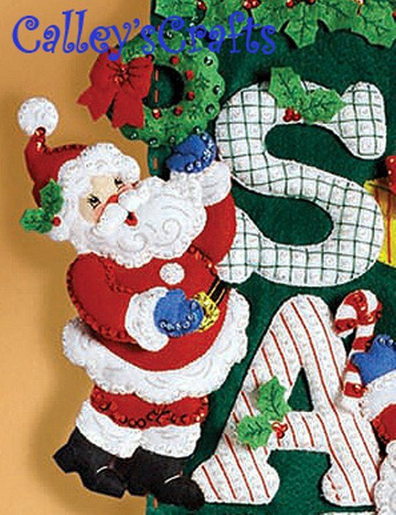 Finishing Touch Felt Applique Stocking Kit 18/" # 86278 Bucilla