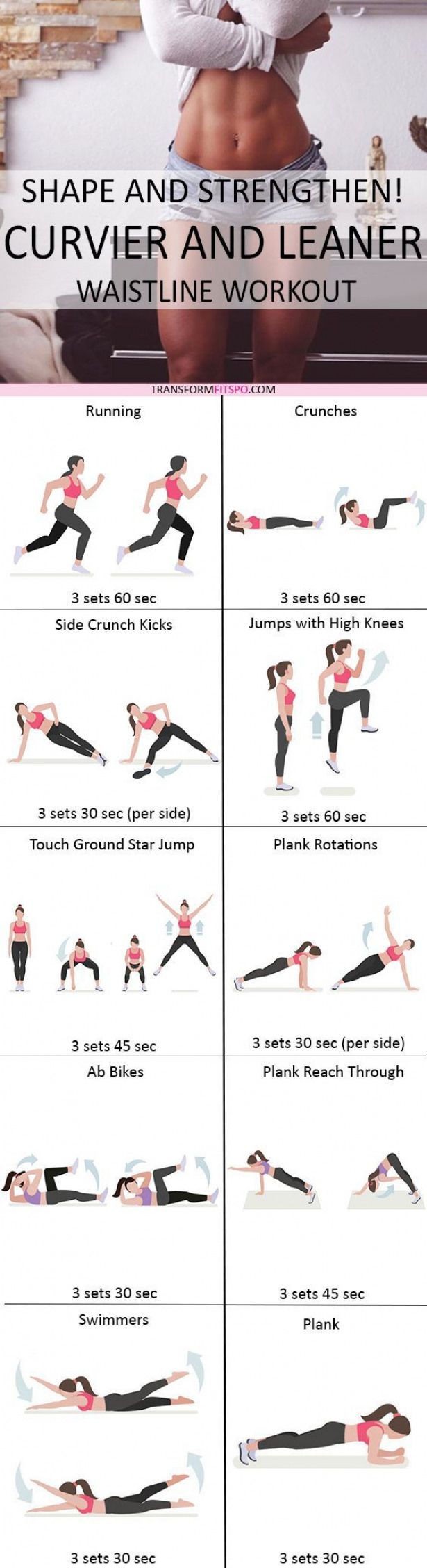 Repin and share if this workout got you in sexy shape and revealed your six pack...