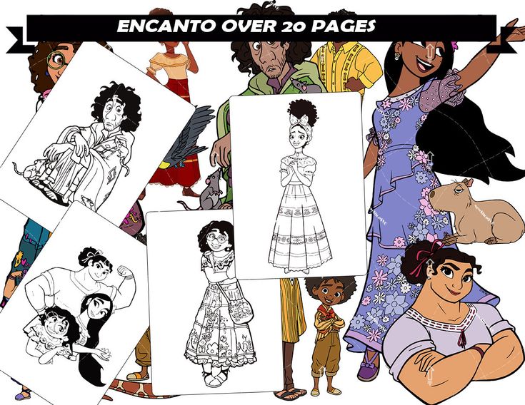 Encanto Coloring Pages Encanto Birthday Coloring Pages Etsy in 2022