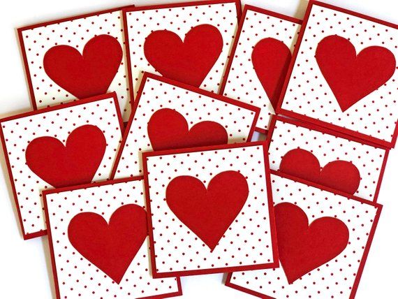 Happy Valentines Day Mini Cards Mini Handmade Valentine Cards