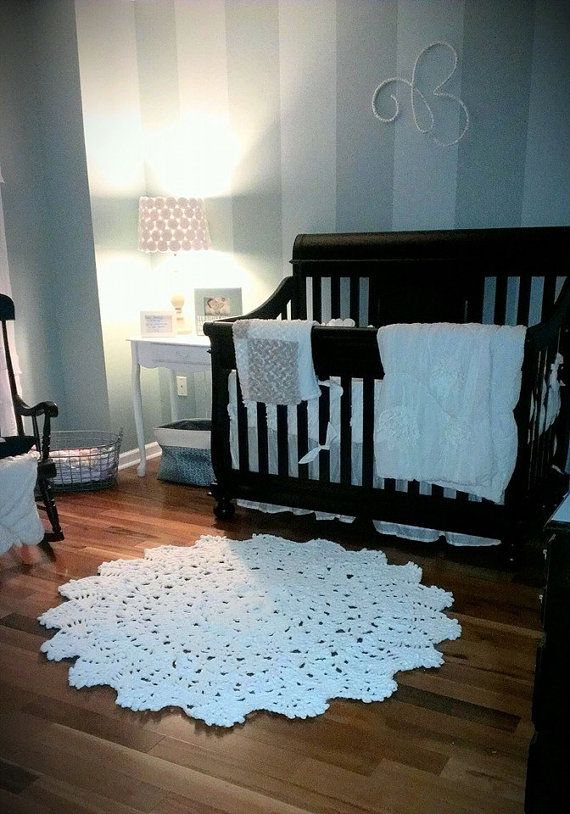 92 Best Teppich Images On Pinterest Child Room Crochet Carpet Baby Nursery Crochet Doily Rug Lace White Extra Soft By Evavillain