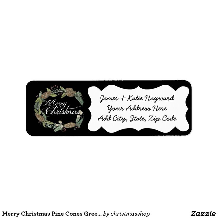 black and white address labels