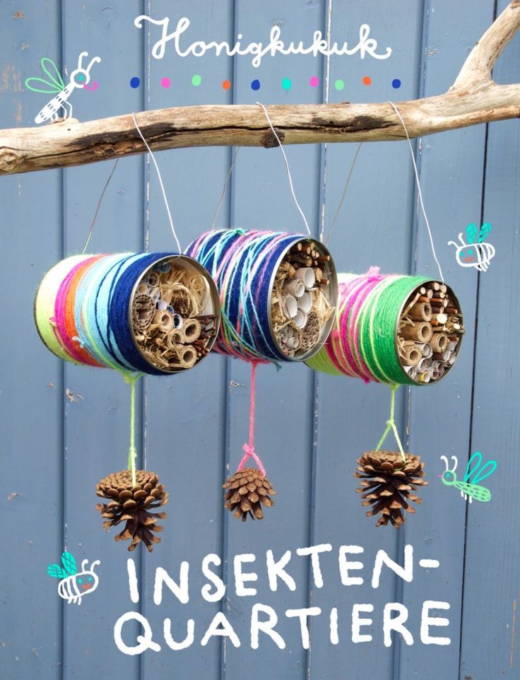 Insektenquartiere aus Blechdosen basteln #insekten #basteln #blech