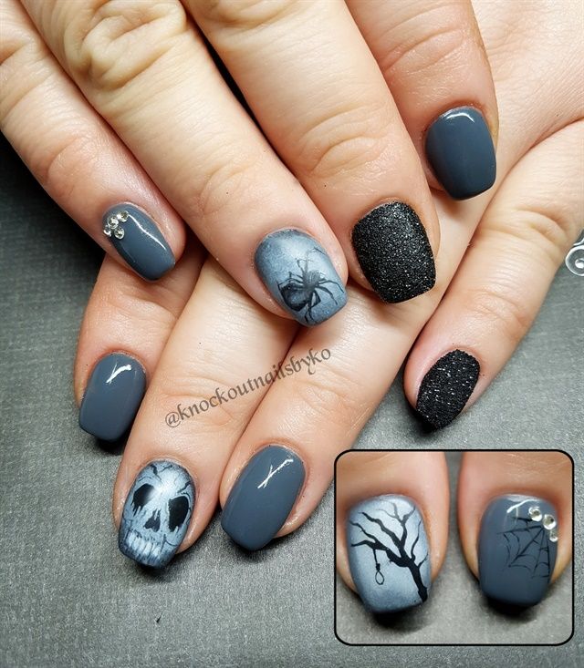 Day 295: Gray Spider Nail Art Nails Pinterest Nail Art, Nails Day 295: Gray Spider Nail Art - Day 295: Gray Spider Nail Art Nails Pinterest Nail Art, Nails