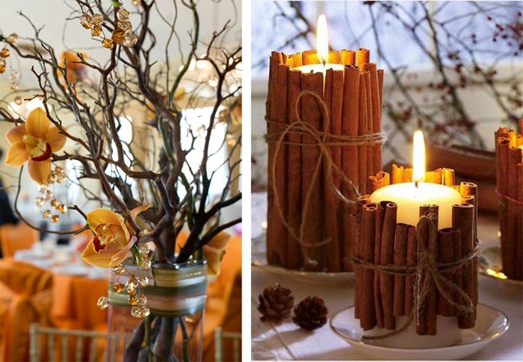 there are candles that have been made out of sticks