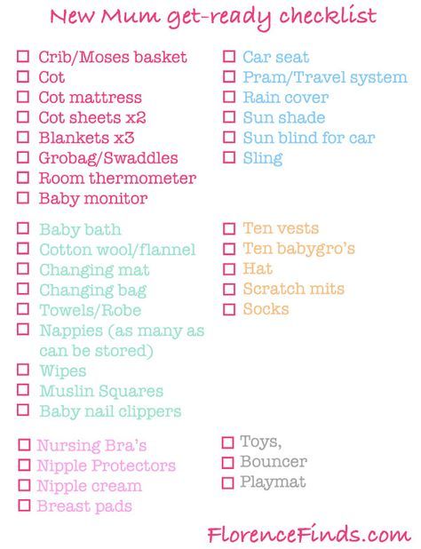 getting ready for baby a newborn checklist by florencefinds com