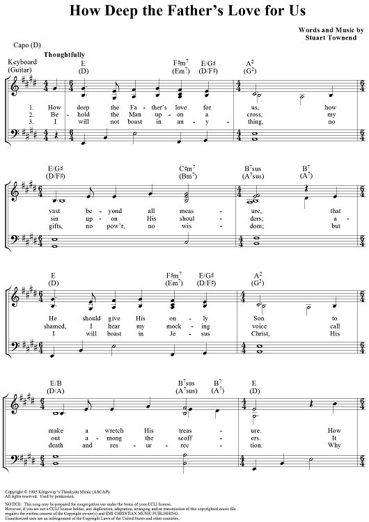 Download How Deep the Father's Love for Us | Contemporary christian music, Church songs, Inspirational music