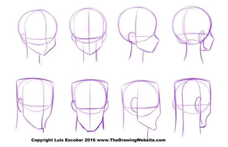 Anime face positions