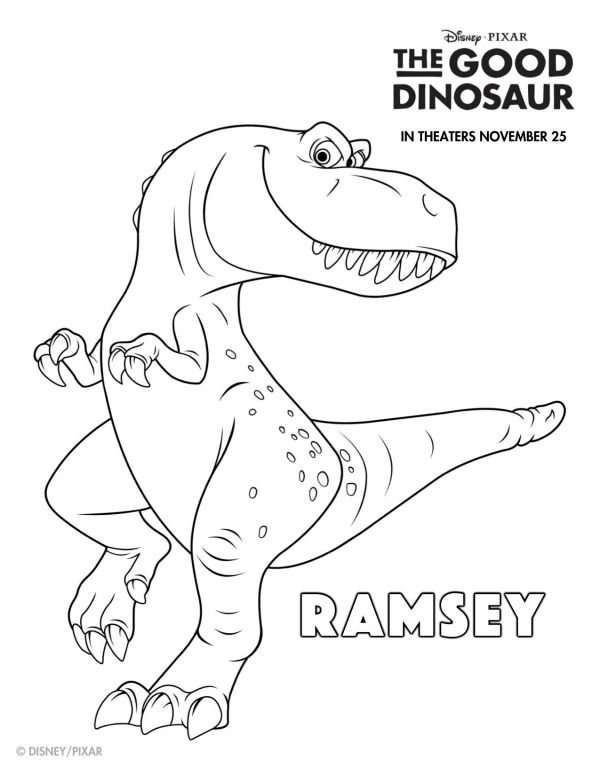 disney the good dinosaur free printable ramsey coloring page more - Dinosaur Coloring Pages Free Printable disney the good dinosaur free printable ramsey coloring page more - Dinosaur Coloring Pages Free Printable