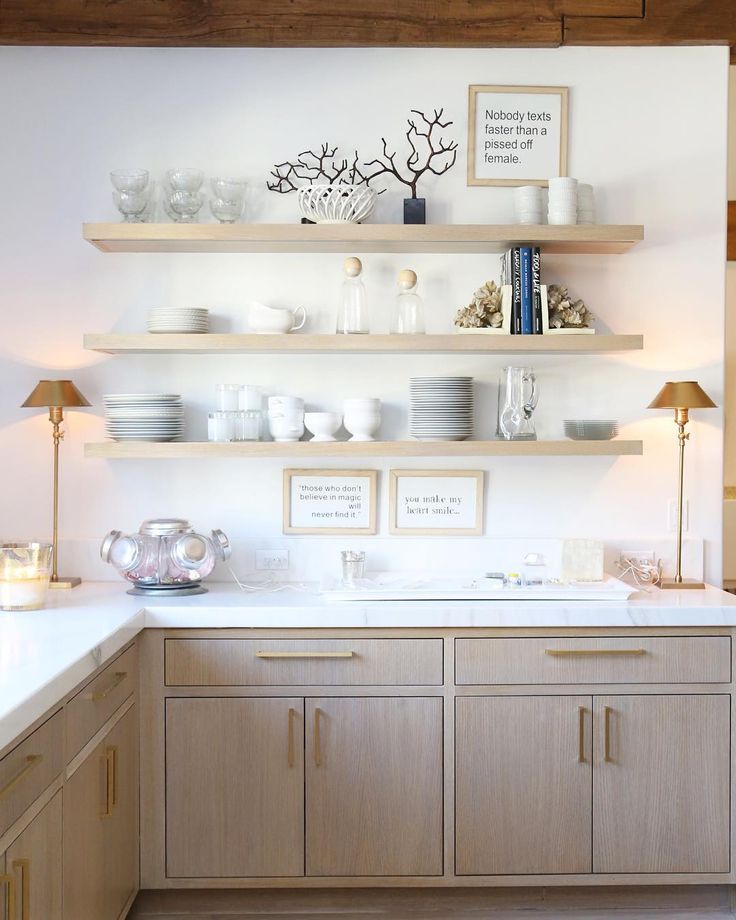 S A R H B K E On Instagram Still Dreaming Of This Kitchen Dreamkitchen With Natural White Oa Oak Design Remodel Small White Oak Kitchen, Whitewashed Kitchen Cabinet Pictures With Shelves
