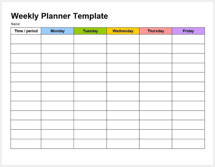 7 day week calendar template weekly planner template free printable weekly planner template free printable calendar templates