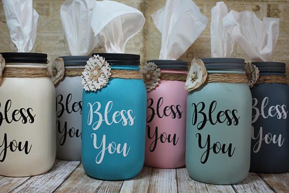 Bless You Mason Jar Tissue Dispenser Diy Christmas Bless You Mason Jar Tissue Dispenser