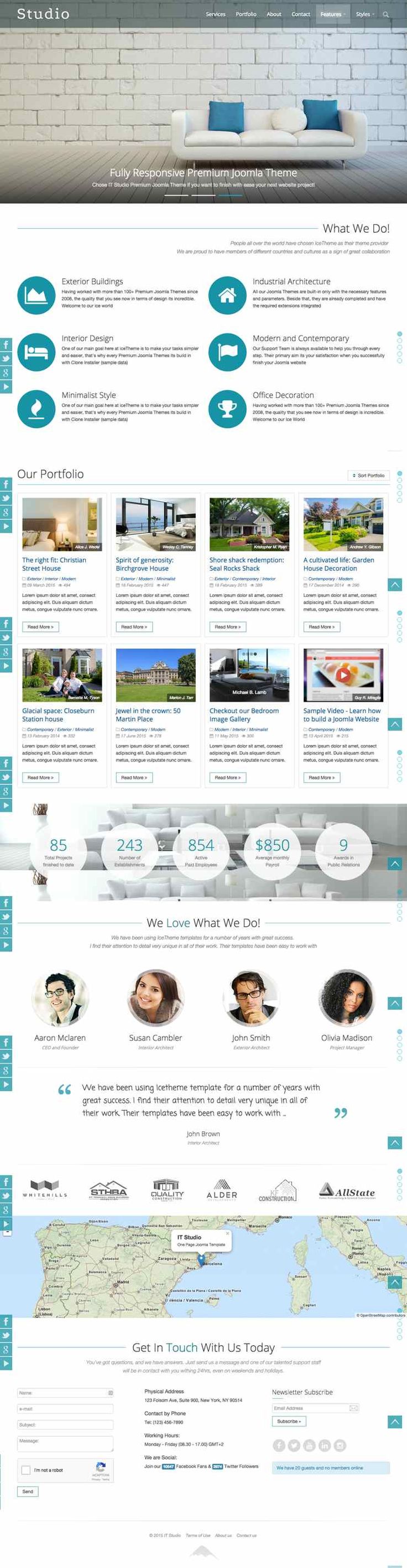 one page portfolio template