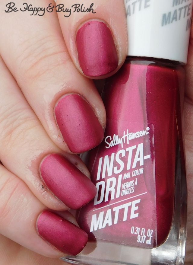 Sally Hansen Insta Dri Matte Nail Polishes Swatches Review