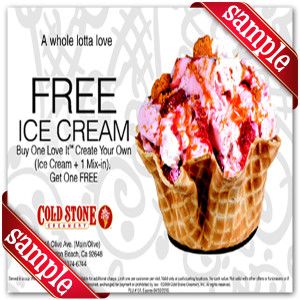 Cold Stone Creamery Printable Coupon December 2016 (With images) | Cold