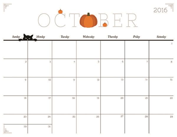 Printable October 2018 Calendar With Pumpkins Calendrier Printable October 2018 Calendar With Pumpkins Calendrier