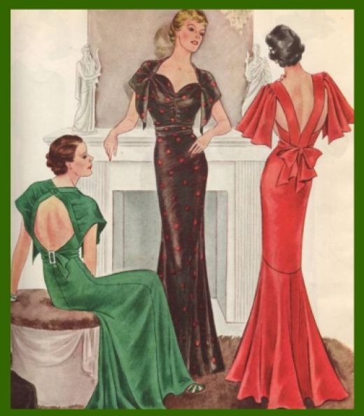 1930 Formal Dresses for Women
