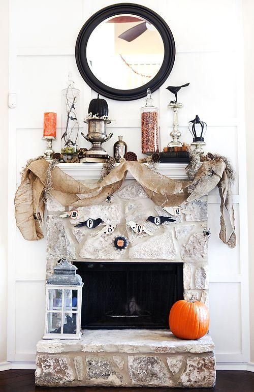 mantel decorations ideas inspirations kool decorated halloween mantels - Pretty Halloween Decorations mantel decorations ideas inspirations kool decorated halloween mantels - Pretty Halloween Decorations