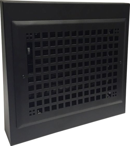 Decorative Steel Black Gravity Baseboard Registers 10" x 8" (13" x 12 Decorative Steel Black Gravity Baseboard Registers 10" x 8" (13" x 12