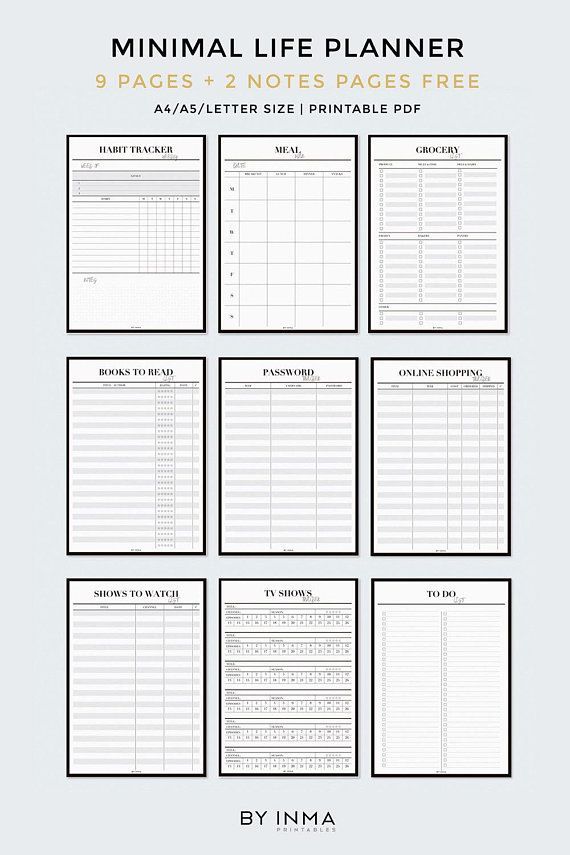life planner printable checklists habit tracker online shopping online shopping list organizer