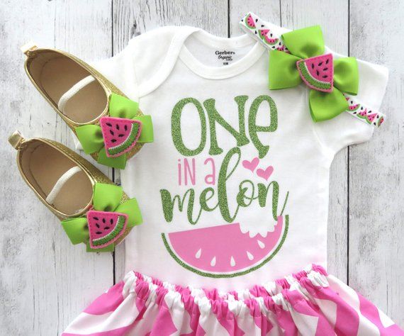 one in a melon birthday outfit pastel watermelon One in a melon outfit watermelon first birthday one in a melon first birthday outfit