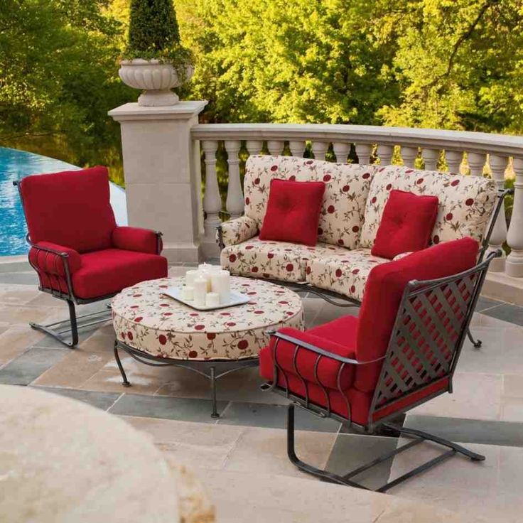Red Patio Chair Cushions Clearance Furniture Covers Patio Furniture Cushions, Red Outdoor Cushions For Wicker Furniture