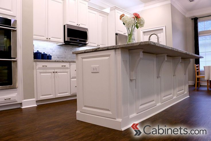 End Panels And Corbels Finish Off This Kitchen Island Cabinets From Stock You Suppose Build Kitchen Island Cabinets Kitchen Island Back Panels Kitchen Plans