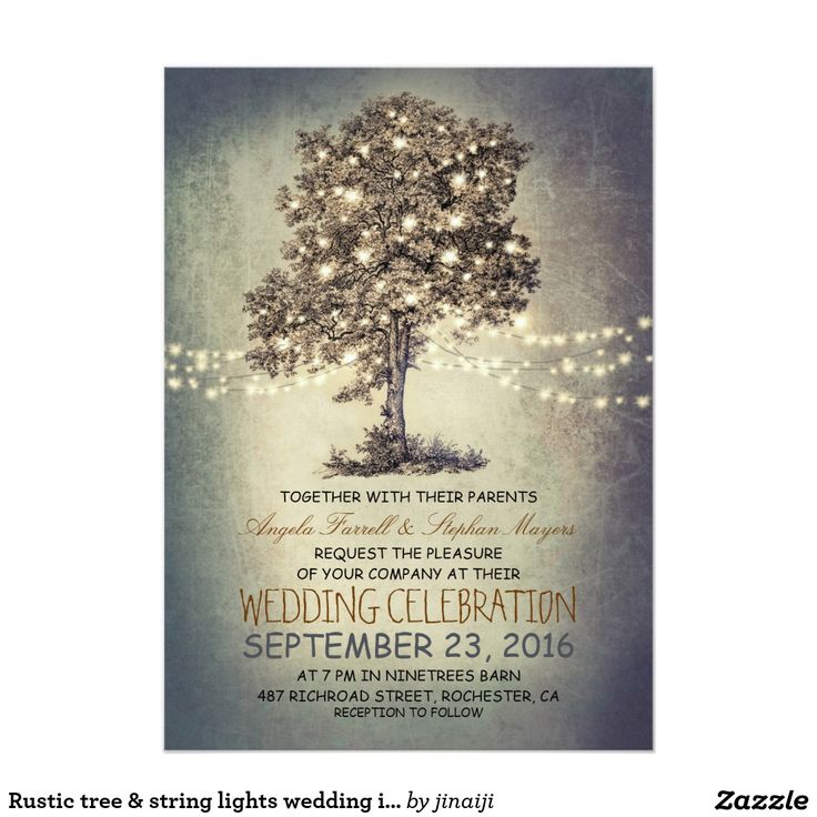 880 Best Country Wedding Invitations Images On Pinterest Rustic Tree String Lights Wedding Invitations
