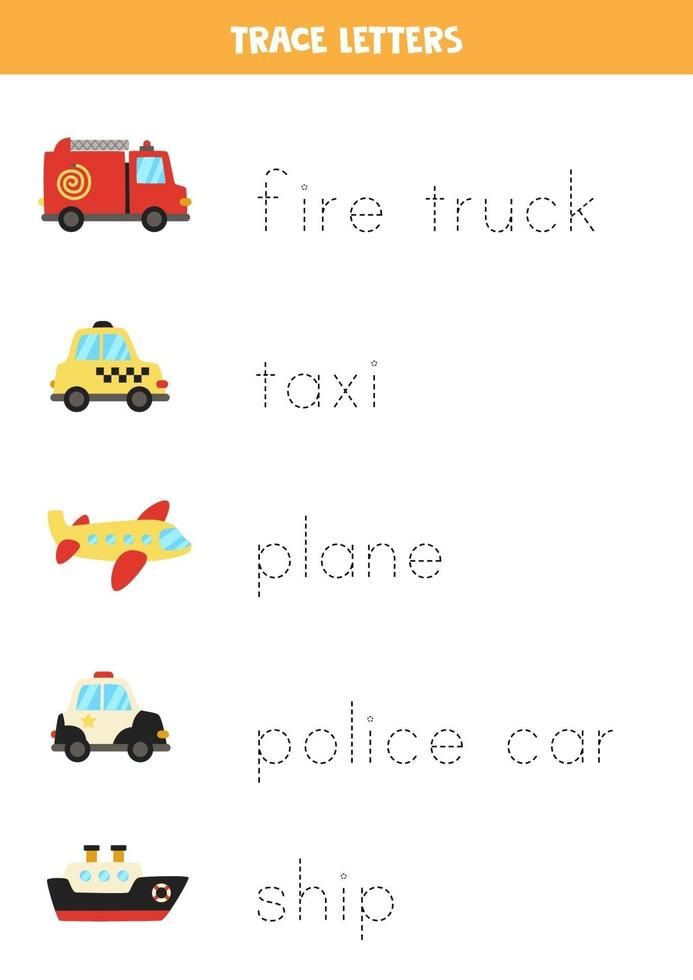 Download Tracing Letters With Cartoon Transportation Means Wr In 2023 download-tracing-letters-with-cartoon-transportation-means-wr-in-2023