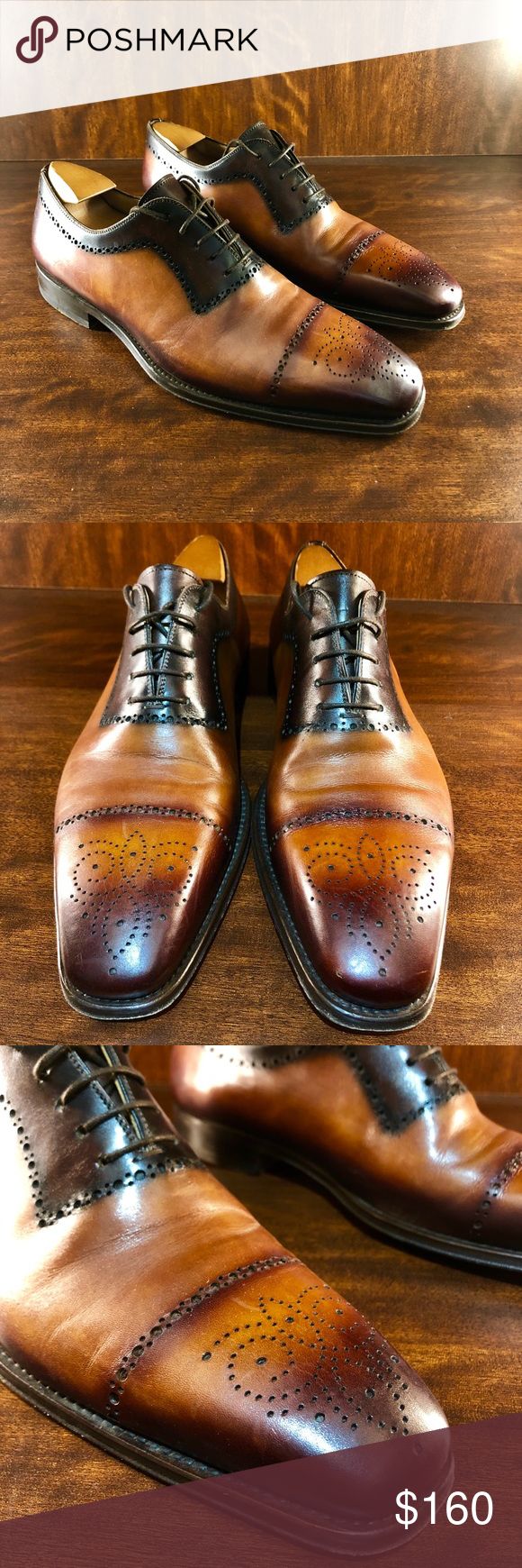 LIKE NEW! Magnanni Leather Dress Shoes! Sz 9 Immaculate pair of Magnanni dress s...