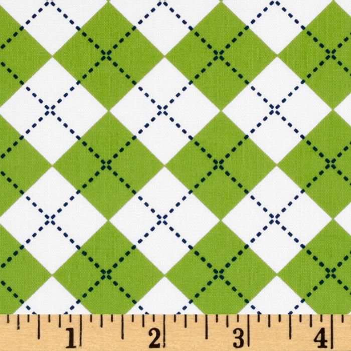 Remix Argyle Lime/White/Blue Discount Designer Fabric Remix Argyle Lime/White/Blue Discount Designer Fabric
