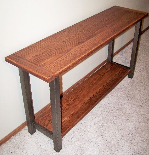 12 Best Steel And Wood Furniture Images On Pinterest Log Hammered Steel Oak Console Table 60 X 16 By Crea