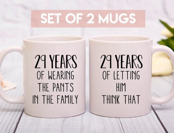 29th Anniversary Gift 29th Wedding Anniversary Mug 29 Years