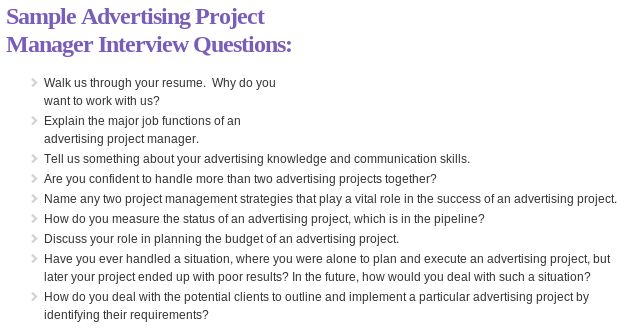 sample advertising traffic manager interview questions read more technical manager interview questions