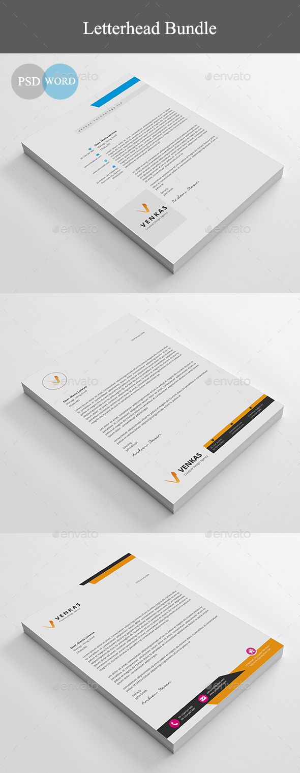 Letterhead - Stationery Print Templates Download here: https://graphicriver.net/item/letterhead/19940111?ref=classicdesignp