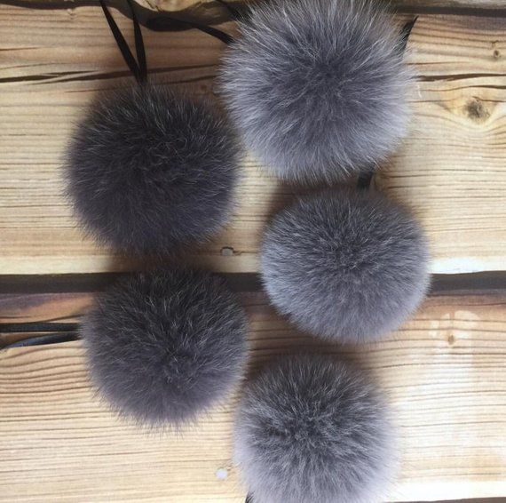 raccoon fur pompom for hat Black with naturals tips raccoon fur pom pom 15-17cm with snap