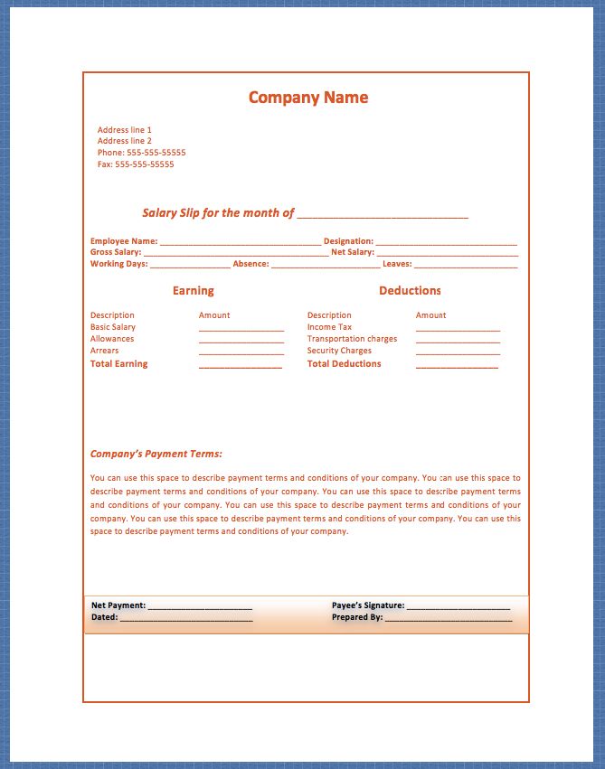 Salary Invoice Template Generic Invoice Is Commonly Known To Be An
