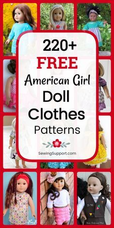 220+ Free Doll Clothes Patterns - 18 inch American Girl