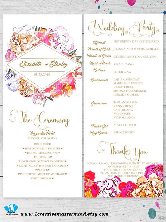 22 best DIY Wedding Program Templates images on Pinterest - printable program templates 22 best DIY Wedding Program Templates images on Pinterest - printable program templates