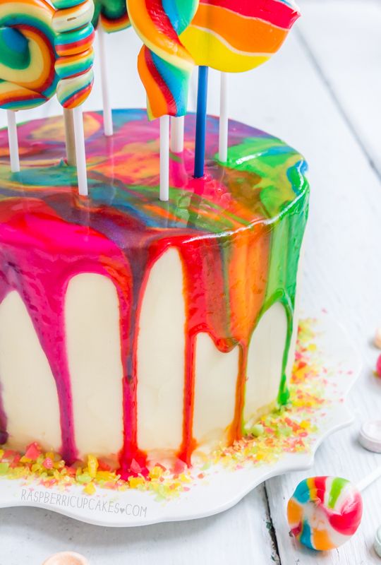 Rainbow Topper Colourful Drip Cake Rainbow Topper Colourful Drip Cake