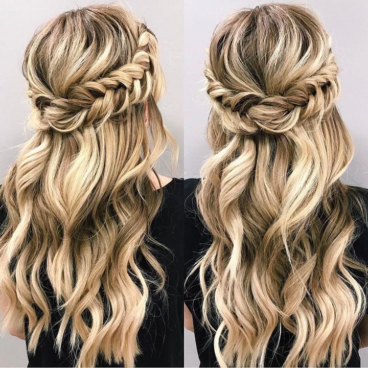 51 Best Bridal Hair Down Long Images On Pinterest Gorgeous Half Up Down Hairstyles Ideas