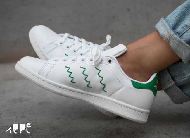 Retour des Baskets Stan Smith avec 3 Bandes Brodées en Zig Zag | Basket stan smith, Stan smith, Adidas stan