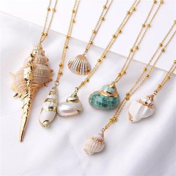 Small Shell Jewelry Set Beach Lover Mermaid Jewelry Bridesmaid Gift Summer Jewerly Set Gift Mom Beach Wedding Jewelry Boho Gift Set