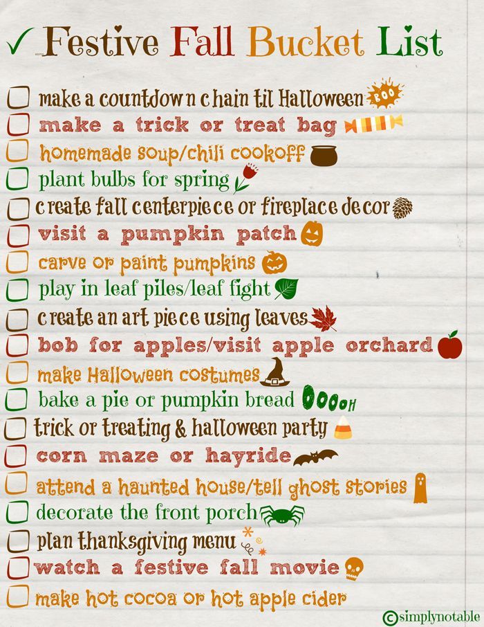 Festliche Fall Bucket List (Free Printable) (einfach bemerkenswert) #bemerkenswe...