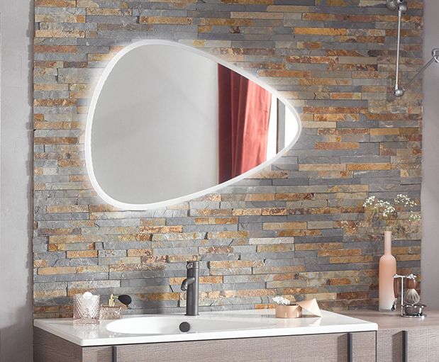 Disponible Chez Richardson Chambery 73 Accueil Chambery Richardson Fr Miroir Asymetrique Bo Lighted Bathroom Mirror Round Mirror Bathroom Bathroom Mirror