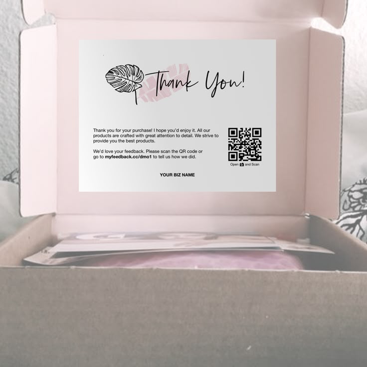 Business Thank You Cards | Printable Thank You For Your Purchase Cards
