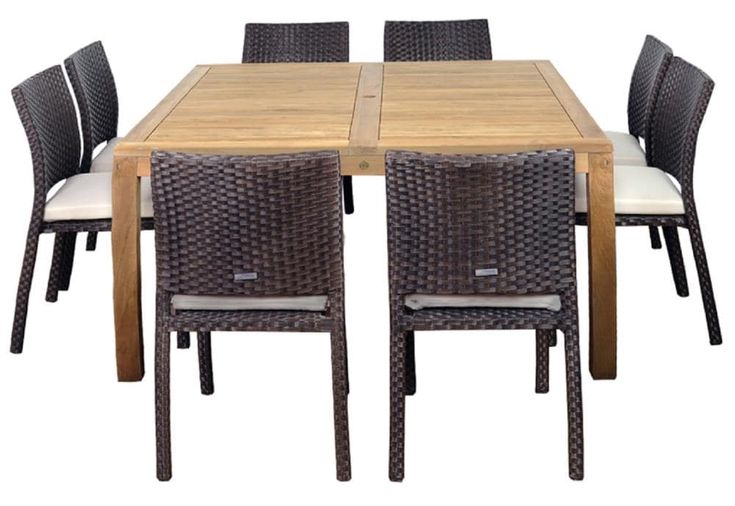 Envelor Georgia 9 Piece Brown Frame Patio Set With Off White Cushions Com Furniture Dining Sets Deals Patio Furniture Dining Set, Georgia Outdoor Patio Furniture
