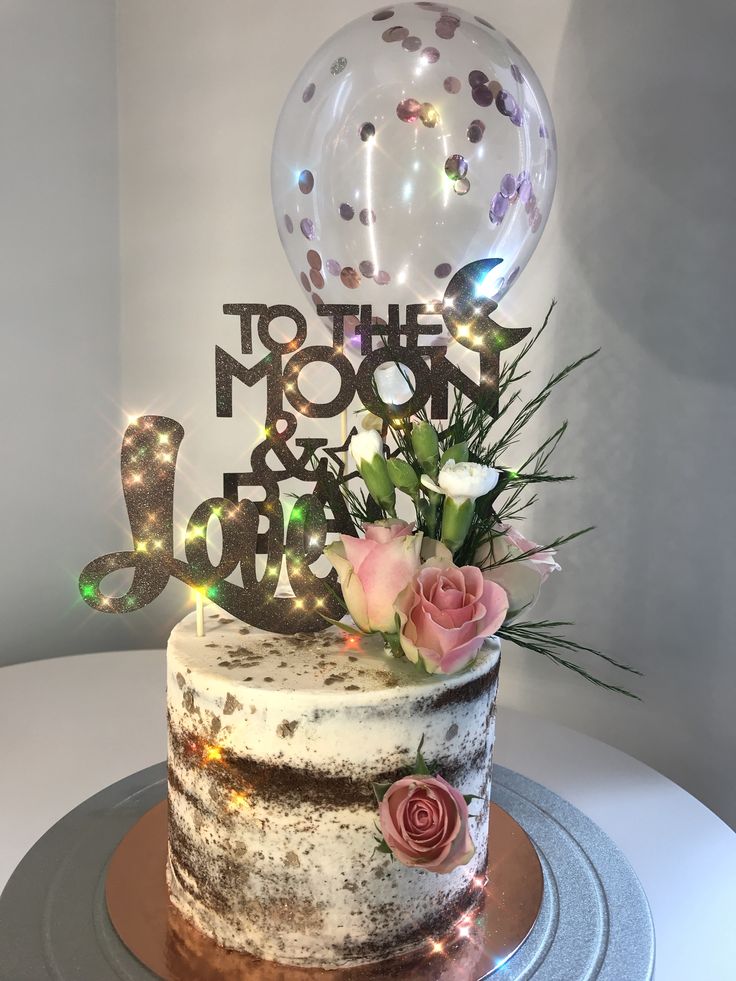36th Birthday cake Bespoke toppers Rose gold themed Real flowers