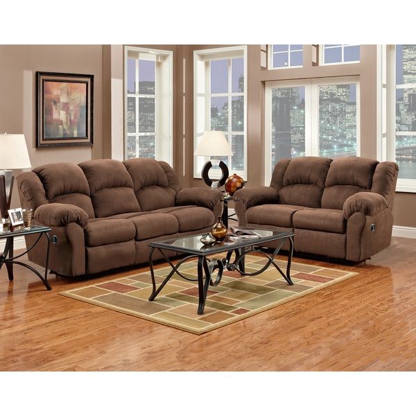 Aruba Chocolate Microfiber Dual Reclining Sofa And Loveseat Set Aruba Chocolate Microfiber Dual Reclining Sofa And Loveseat Set Sofas Pinterest Recliner Love Seat
