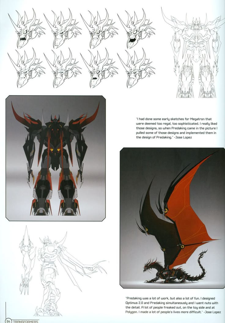 The Predaking book Transformers art Transformers artwork